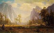 Albert Bierstadt Looking up Yosemite Valley oil painting artist